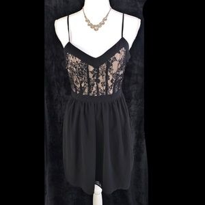 Black and Tan lace dress